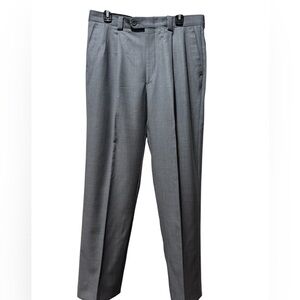 ZIGNONE LINEA NATURALE LUXE Pleated Trousers Size 33 Wool Dressy Slacks Vintage